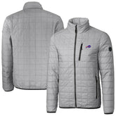 Buffalo Bills Cutter & Buck Big & Tall Rainier PrimaLoft Eco Insulated Full-Zip Hoodie Puffer Jacket - Gray - NFL