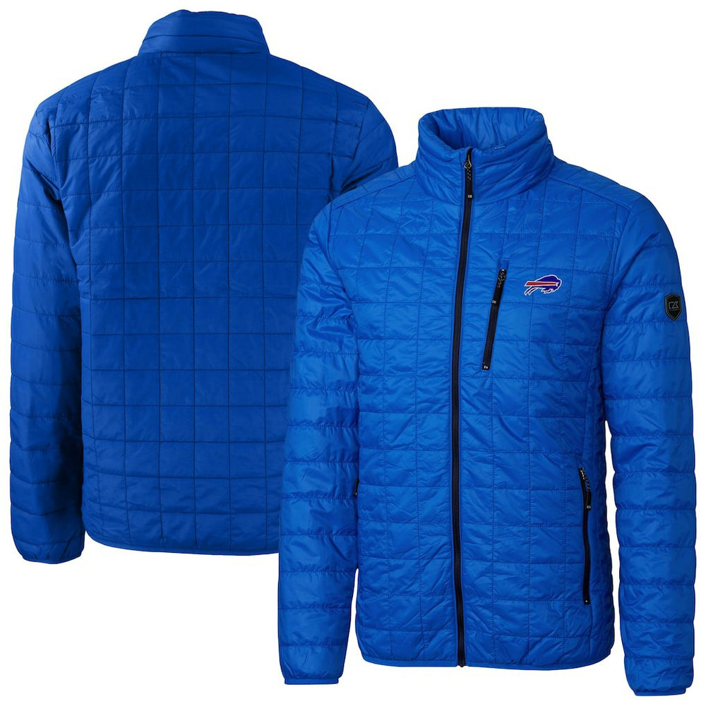 Buffalo Bills Cutter & Buck Big & Tall Rainier PrimaLoft Eco Insulated Full-Zip Hoodie Puffer Jacket - Royal - NFL
