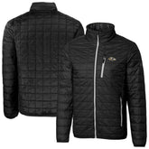 Baltimore Ravens Cutter & Buck Big & Tall Rainier PrimaLoft Eco Insulated Full-Zip Hoodie Puffer Jacket - Black - NFL