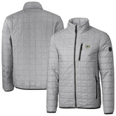 Green Bay Packers Cutter & Buck Big & Tall Rainier PrimaLoft Eco Insulated Full-Zip Hoodie Puffer Jacket - Gray - NFL