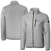 Indianapolis Colts Cutter & Buck Big & Tall Rainier PrimaLoft Eco Insulated Full-Zip Hoodie Puffer Jacket - Gray - NFL