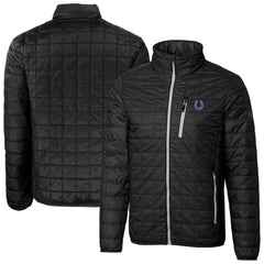 Indianapolis Colts Cutter & Buck Big & Tall Rainier PrimaLoft Eco Insulated Full-Zip Hoodie Puffer Jacket - Black - NFL