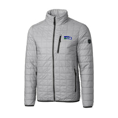 Seattle Seahawks Cutter & Buck Big & Tall Rainier PrimaLoft Eco Insulated Full-Zip Puffer Jacket - Gray - NFL
