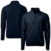 Buffalo Bills Cutter & Buck Big & Tall Cascade Eco Fleece Quarter-Zip Jacket - Navy - NFL