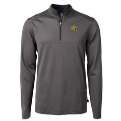 Green Bay Packers Cutter & Buck Big & Tall Virtue Eco Pique Micro Stripe Tri-Blend Quarter-Zip Jacket - Black - NFL