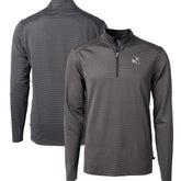 Arizona Cardinals Cutter & Buck Big & Tall Virtue Eco Pique Micro Stripe Tri-Blend Quarter-Zip Jacket - Black - NFL