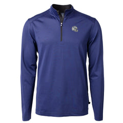Indianapolis Colts Cutter & Buck Big & Tall Virtue Eco Pique Micro Stripe Tri-Blend Quarter-Zip Jacket - Royal - NFL