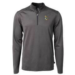 Green Bay Packers Cutter & Buck Big & Tall Virtue Eco Pique Micro Stripe Tri-Blend Quarter-Zip Jacket - Black - NFL