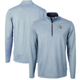 Los Angeles Chargers Cutter & Buck Big & Tall Virtue Eco Pique Micro Stripe Tri-Blend Quarter-Zip Jacket - Powder Blue - NFL