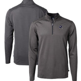 Minnesota Vikings Cutter & Buck Big & Tall Virtue Eco Pique Micro Stripe Tri-Blend Quarter-Zip Jacket - Black - NFL