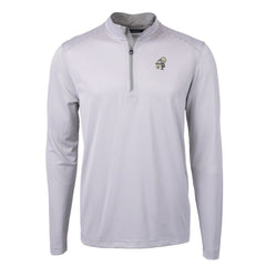 New Orleans Saints Cutter & Buck Big & Tall Virtue Eco Pique Micro Stripe Tri-Blend Quarter-Zip Jacket - Gray - NFL