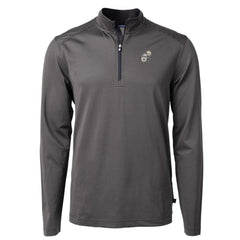 New Orleans Saints Cutter & Buck Big & Tall Virtue Eco Pique Micro Stripe Tri-Blend Quarter-Zip Jacket - Black - NFL
