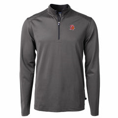 Tampa Bay Buccaneers Cutter & Buck Big & Tall Virtue Eco Pique Micro Stripe Tri-Blend Quarter-Zip Jacket - Black - NFL