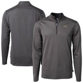 Baltimore Ravens Cutter & Buck Big & Tall Virtue Eco Pique Micro Stripe Tri-Blend Quarter-Zip Jacket - Black - NFL