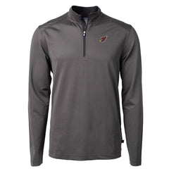 Arizona Cardinals Cutter & Buck Big & Tall Virtue Eco Pique Micro Stripe Tri-Blend Quarter-Zip Jacket - Black - NFL