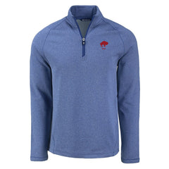 Buffalo Bills Cutter & Buck Peshastin Eco Fleece Tri-Blend Raglan Recycled Quarter-Zip Jacket - Heather Royal - NFL