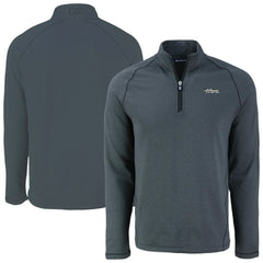 New York Jets Cutter & Buck Peshastin Eco Fleece Recycled Half-Zip Top - Heather Black - NFL
