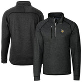 Minnesota Vikings Cutter & Buck Big & Tall Mainsail Sweater-Knit Raglan Half-Zip Jacket - Heather Charcoal - NFL