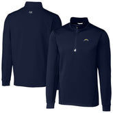 Los Angeles Chargers Cutter & Buck Big & Tall Traverse Stretch Quarter-Zip Top - Navy - NFL