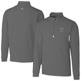 Las Vegas Raiders Cutter & Buck Big & Tall Traverse Stretch Quarter-Zip Top - Gray - NFL