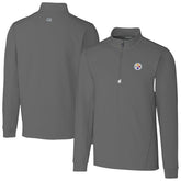Pittsburgh Steelers Cutter & Buck Big & Tall Traverse Stretch Quarter-Zip Top - Gray - NFL