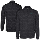 Carolina Panthers Cutter & Buck Big & Tall Traverse Eco Camo Tri-Blend DryTec Quarter-Zip Jacket - Black - NFL