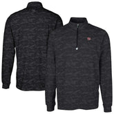 New York Giants Cutter & Buck Big & Tall Traverse Eco Camo Tri-Blend DryTec Quarter-Zip Jacket - Black - NFL