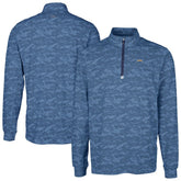 Los Angeles Chargers Cutter & Buck Big & Tall Traverse Eco Camo Tri-Blend DryTec Quarter-Zip Jacket - Navy - NFL