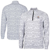 Pittsburgh Steelers Cutter & Buck Big & Tall Traverse Eco Camo Tri-Blend DryTec Quarter-Zip Jacket - Charcoal - NFL