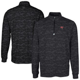 Tampa Bay Buccaneers Cutter & Buck Big & Tall Traverse Eco Camo Tri-Blend DryTec Quarter-Zip Jacket - Black - NFL