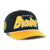 Boston Bruins '47 Dropshadow Rope Hitch Adjustable Hat - Black/Gold | 47 brand Lifestyle