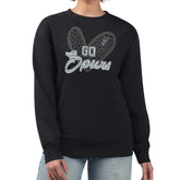 San Antonio Spurs G-III 4Her by Carl Banks Women's Leopard Heart Fleece Pullover Sweatshirt Black