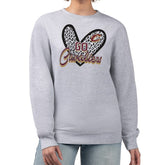 Cleveland Cavaliers G-III 4Her by Carl Banks Women's Leopard Heart Fleece Pullover Sweatshirt Heather Gray