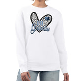 Memphis Grizzlies G-III 4Her by Carl Banks Women's Leopard Heart Fleece Pullover Sweatshirt White