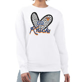 New York Knicks G-III 4Her by Carl Banks Women's Leopard Heart Fleece Pullover Sweatshirt White
