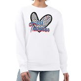 Oklahoma City Thunder G-III 4Her by Carl Banks Women's Leopard Heart Fleece Pullover Sweatshirt White