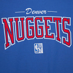 Mitchell & Ness Denver Nuggets Hardwood Classics There & Back 2.0 Vintage Pullover Sweatshirt Royal