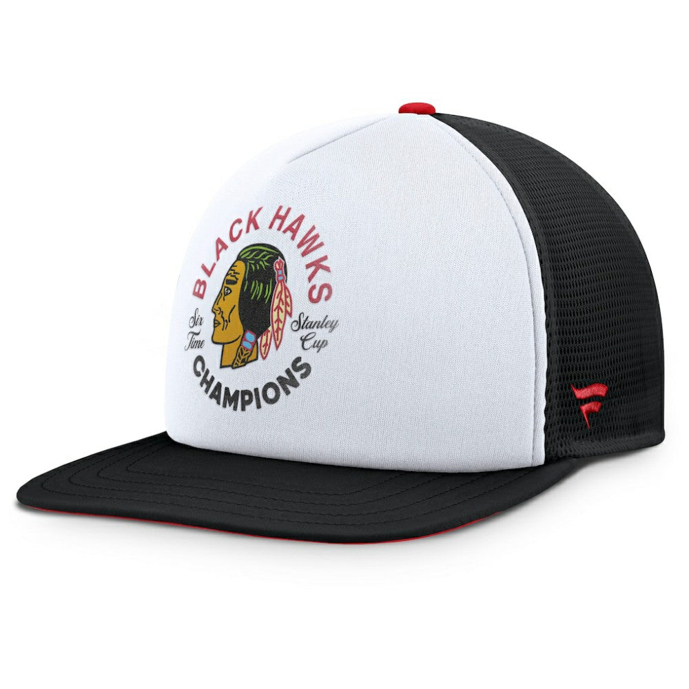 Chicago Blackhawks Fanatics Decades Collection Foam Front Snapback Hat - White/Black | Fanatics near me