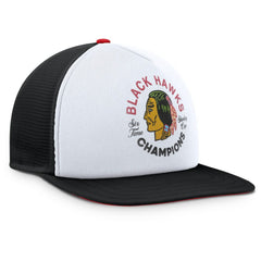 Chicago Blackhawks Fanatics Decades Collection Foam Front Snapback Hat - White/Black | Fanatics near me