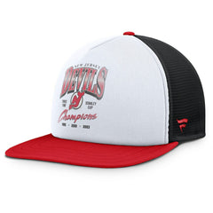 New Jersey Devils Fanatics Decades Collection Foam Front Snapback Hat - White/Red | Fanatics Lifestyle