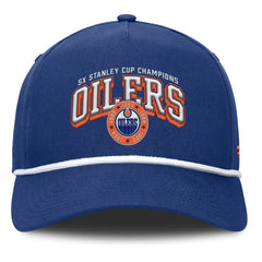 Edmonton Oilers Fanatics Decades Collection A-Frame Rope Adjustable Hat - Royal | Fanatics online