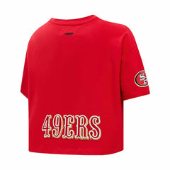 Christian McCaffrey San Francisco 49ers Pro Standard Women's Player Name & Number Cropped Boxy T-Shirt - Scarlet - NFL