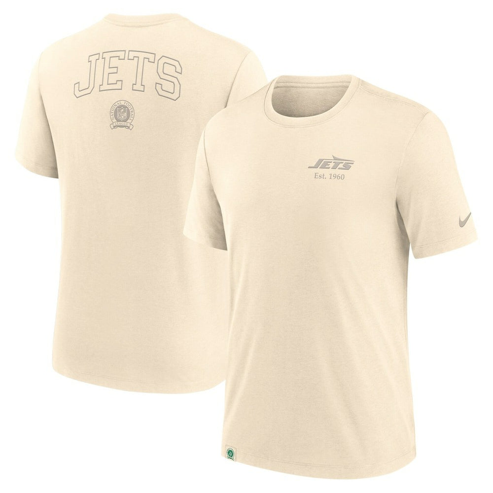 New York Jets Glory Tri-Blend T-Shirt - Cream - Nike