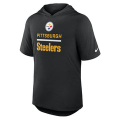 Pittsburgh Steelers Lockup Tri-Blend Hoodie T-Shirt - Black - Nike