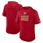 San Francisco 49ers Lockup Tri-Blend Hoodie T-Shirt - Scarlet - Nike