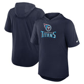 Tennessee Titans Lockup Tri-Blend Hoodie T-Shirt - Navy - Nike
