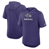 Baltimore Ravens Lockup Tri-Blend Hoodie T-Shirt - Purple - Nike