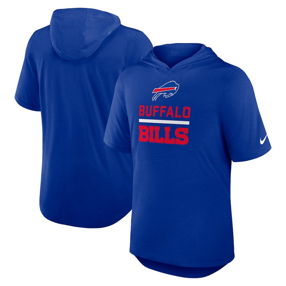 Buffalo Bills Lockup Tri-Blend Hoodie T-Shirt - Royal - Nike