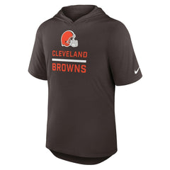 Cleveland Browns Lockup Tri-Blend Hoodie T-Shirt - Brown - Nike