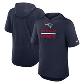 New England Patriots Lockup Tri-Blend Hoodie T-Shirt - Navy - Nike